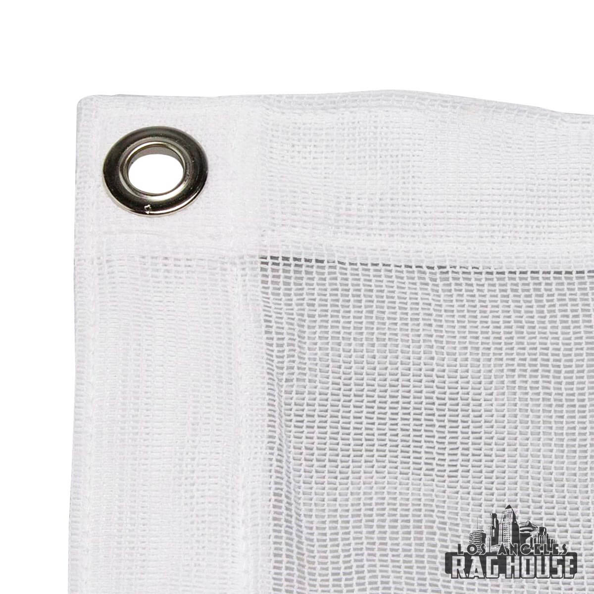 Sharkstooth White by LA Rag House - white sharkstooth scrim fabric