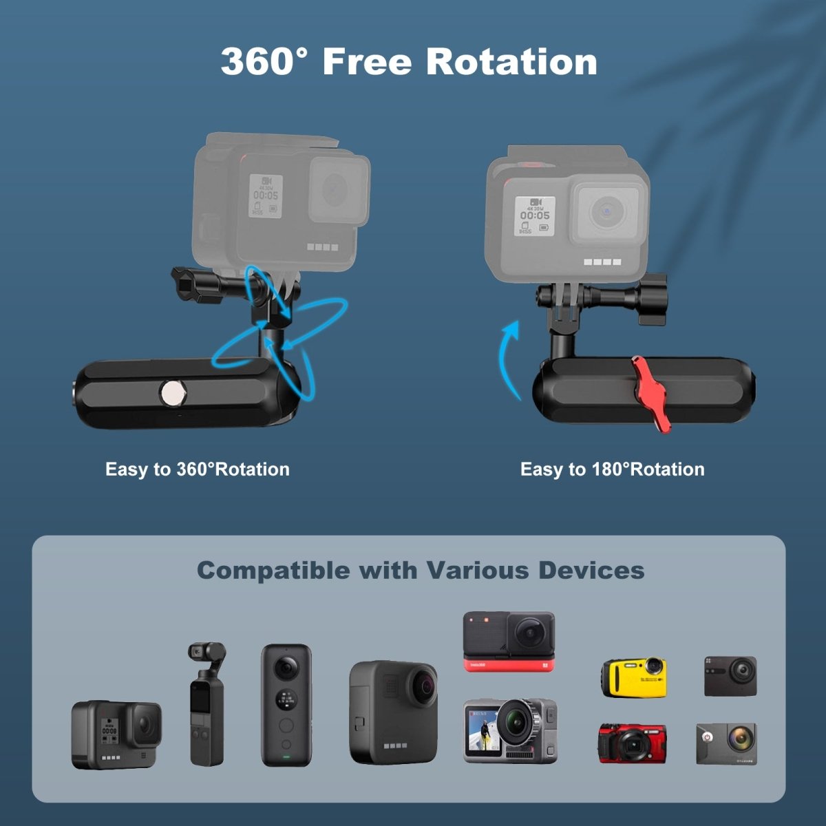 Mechrig Super Clamp Aluminum Alloy Riding Action Camera Mount - Grip Support Store