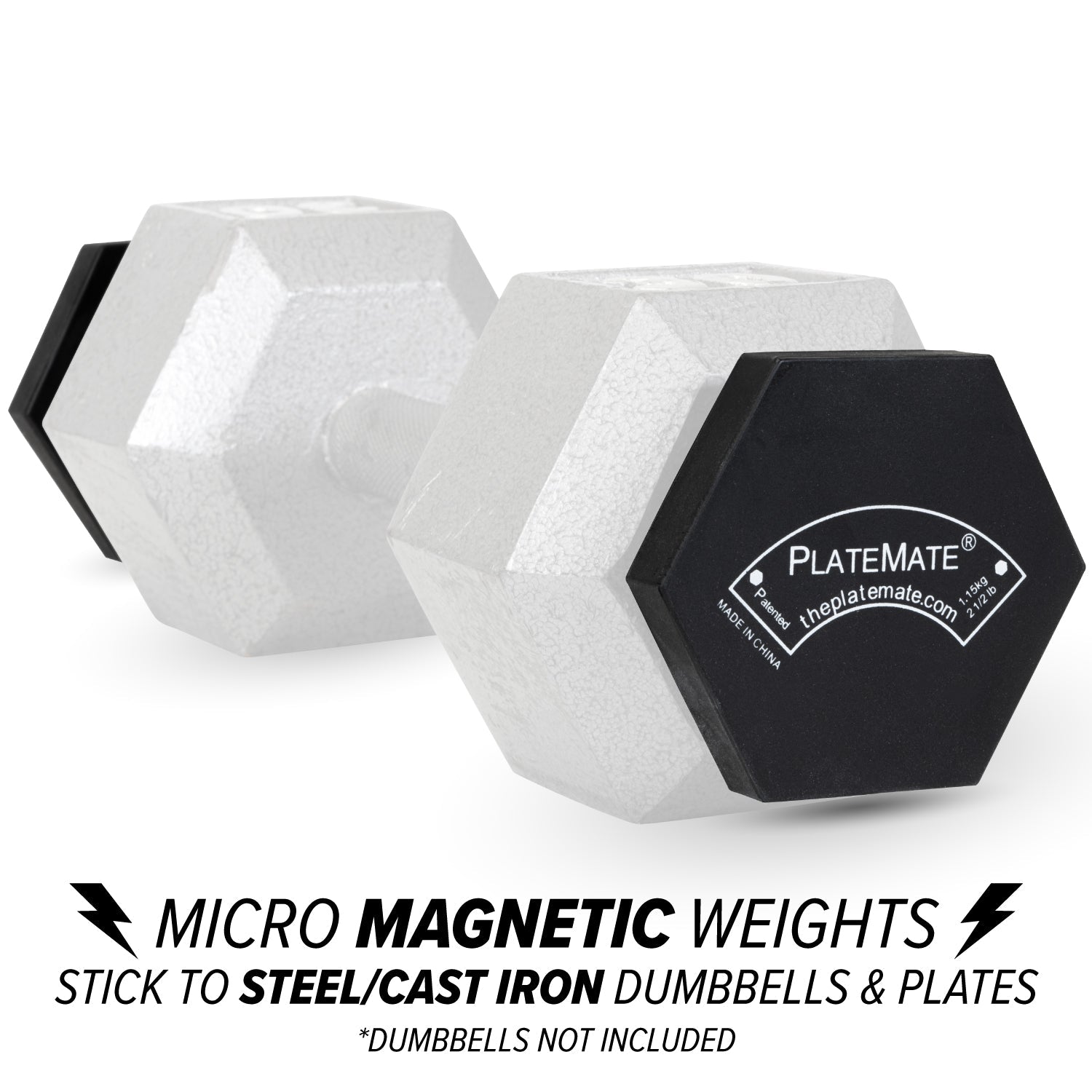 2.5 lb Hex PlateMate (Pair) - Grip Support Store