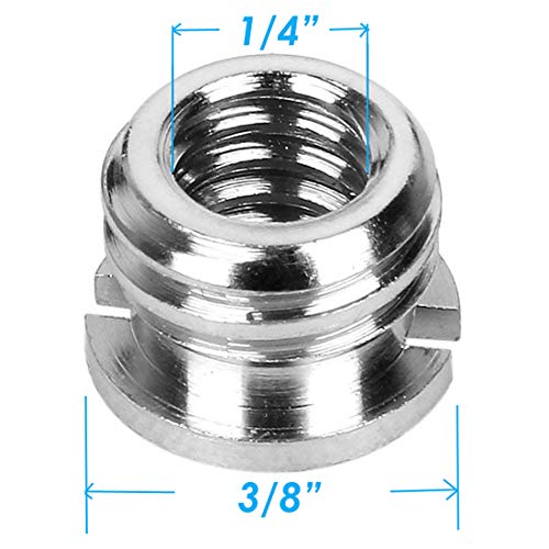 Stainless Steel 3/8" to 1/4" Reducer Bushing Convert Screw Adapter (10 Pack) - Grip Support Store
