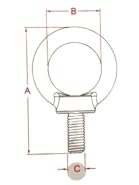 Stainless Steel 3/8" Lifting Eye Bolt / UNC Marine Grade - Grip Support Store