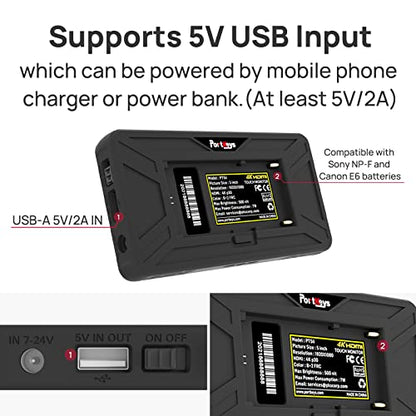 5" Touchscreen Camera Monitor with Video Assist - Grip Support Store