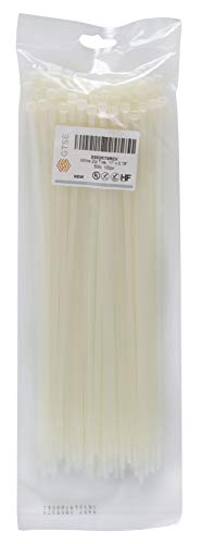 12" White Zip Ties, 100 Pack, 50lb Strength - Grip Support Store
