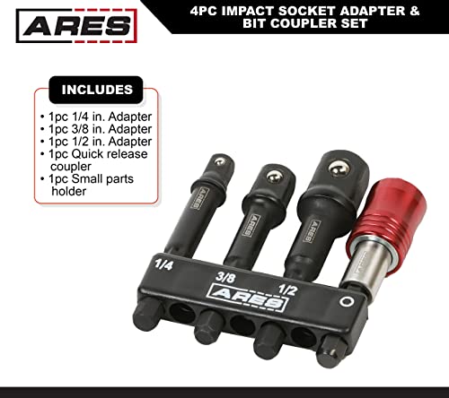Impact Socket Adapter and Bit Coupler Set (4-Piece) - Grip Support Store