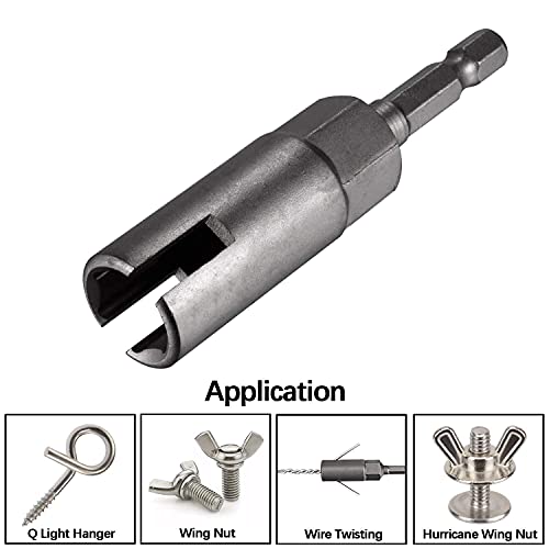 Wing Nut Drill Bit Socket Wrench - 1/4" Hex Shank - Grip Support Store
