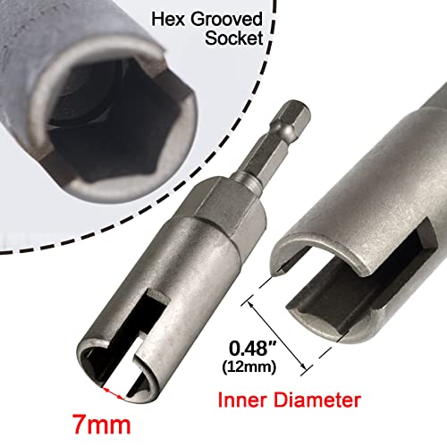 Wing Nut Drill Bit Socket Wrench - 1/4" Hex Shank - Grip Support Store