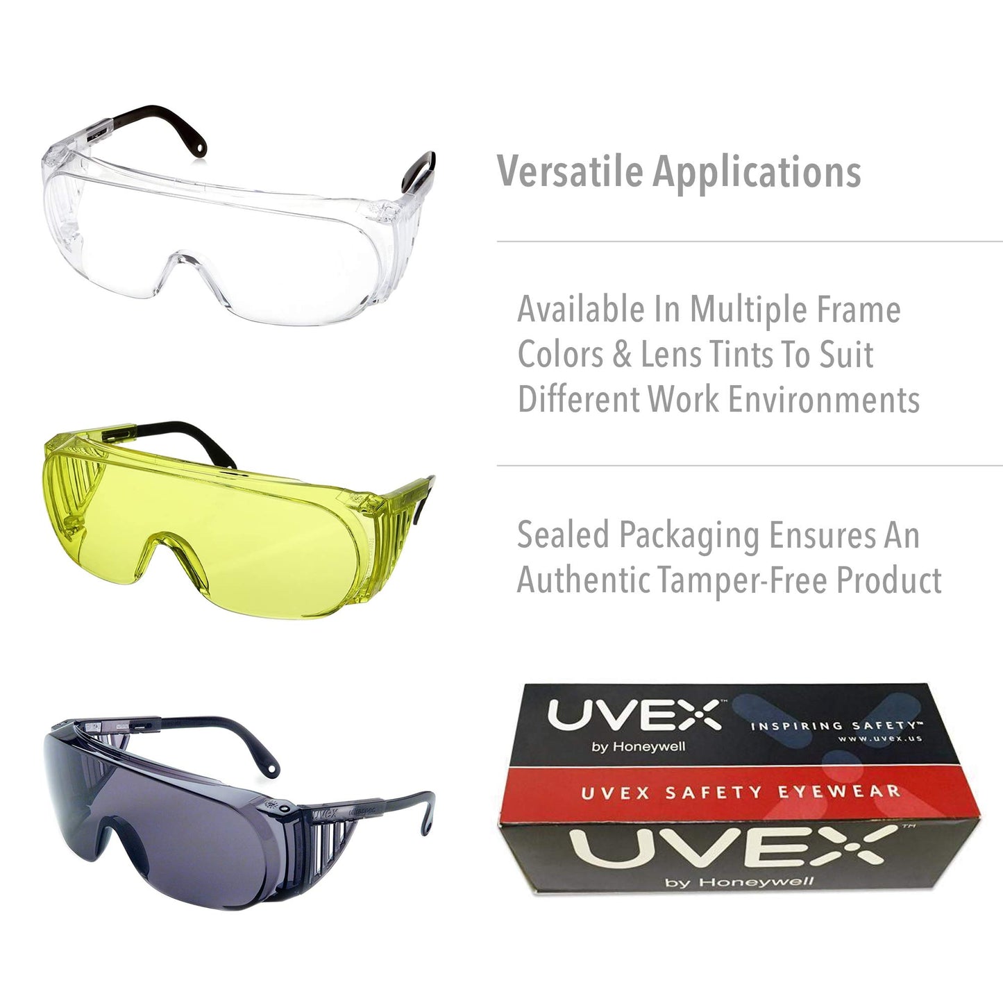 Ultra-Spec Safety Glasses with Clear extreme Anti-Fog Lens - Grip Support Store
