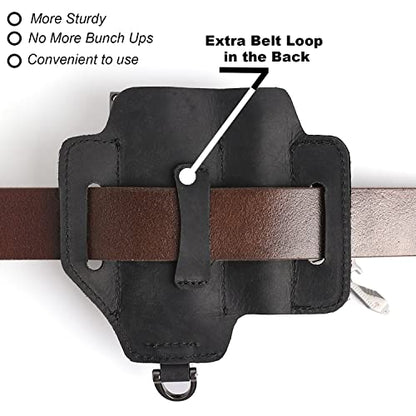 Black Leather Multitool Pouch - Grip Support Store