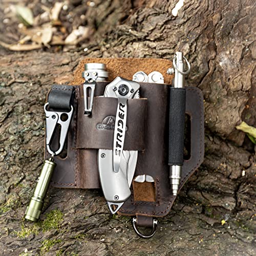 Brown Leather Multitool Pouch - Grip Support Store