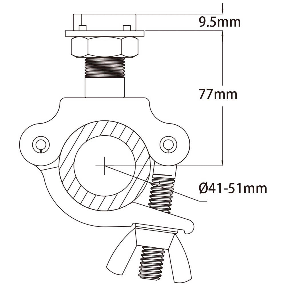 Strut Channel Adapter with Half Coupler - Grip Support Store