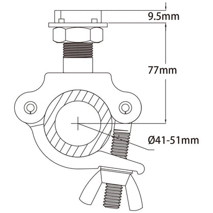 Strut Channel Adapter with Half Coupler - Grip Support Store