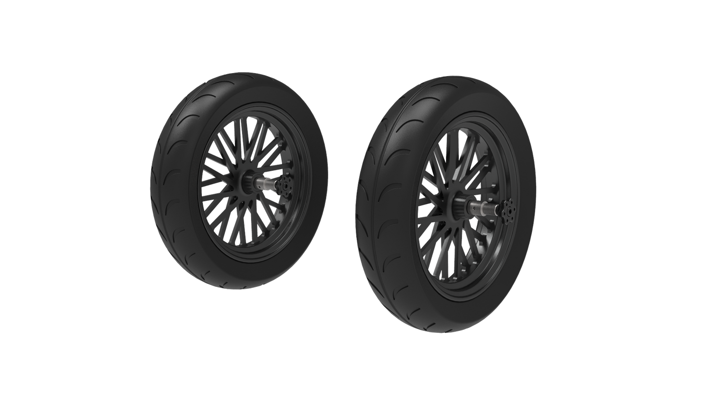 Raptor Rickshaw Mini Spoke Wheels (Pair) - Grip Support Store