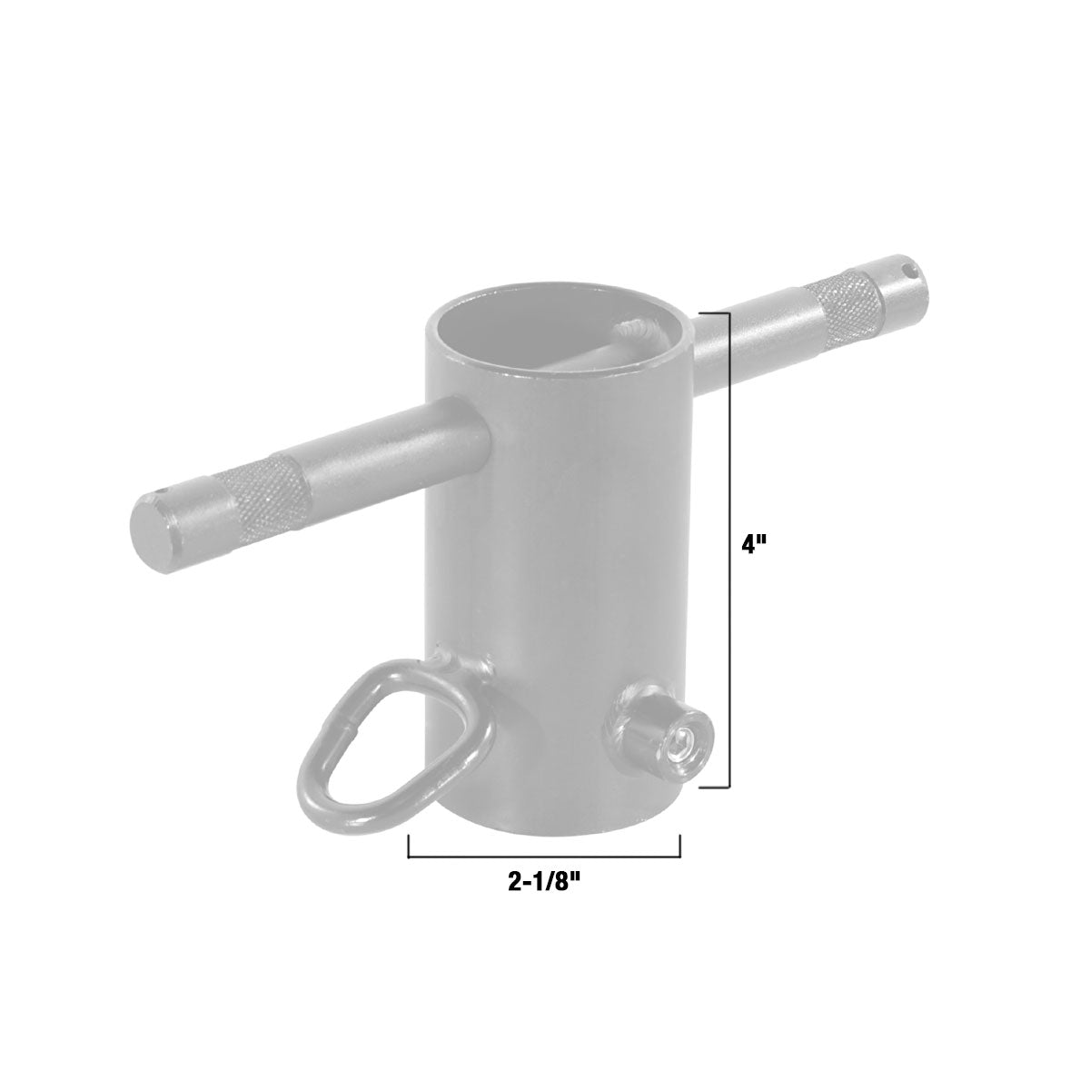 Front Receiver with Baby Pins for Pipe Boom Kit for 1-1/2" Speed-Rail® - Grip Support Store