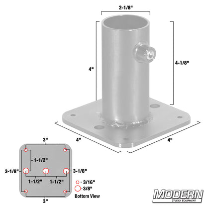 Pipe Flange Base for 1-1/2" Speed-Rail® - Grip Support Store