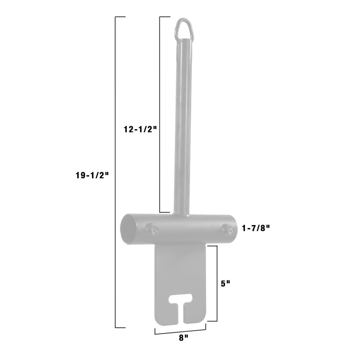 Center Post with Ear for Pipe Boom Kit for 1-1/4" Speed-Rail® - Grip Support Store